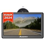 Aonerex GPS Navigationsgerät für Auto, PKW, LKW, 7 Zoll Touchscreen, 52 Europa UK Karten, Lebenslang Kostenloses Kartenupdate, 16GB, POI, Sprachführung, Blitzerwarnung, Fahrspur-Assistent