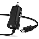 subtel® KFZ Ladegerät 1.1m 1A / 1000mA kompatibel mit Navigon (Mini USB) 5V Mini USB Ladekabel KFZ Netzteil Autolader 24V 12V Stecker Auto