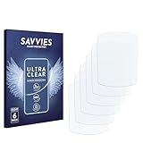 Savvies 6 Stück Schutzfolie für Garmin eTrex Vista HCx Displayschutz-Folie Ultra-Transparent