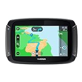 Tomtom Motorrad Navi Rider 500 (4,3 Zoll, kurvige und bergige Strecken speziell für Motorräder, Stauvermeidung Dank Tomtom Traffic, Motorrad-Halterung, Updates über Wi-Fi) Schwarz, 16GB